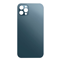 BACK GLASS BLUE FOR IPHONE 12 PRO (BEST AFTERMARKET ONE PIECE)