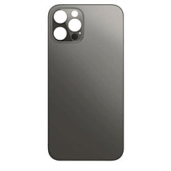 BACK GLASS BLACK FOR IPHONE 12 PRO MAX (BEST AFTERMARKET ONE PIECE)