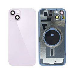 BACK GLASS PURPLE WITH IRON PLATE MAGSAFE MAGNETIC METAL RING FOR IPHONE 14 PLUS (BEST AFTERMARKET ONE PIECE)