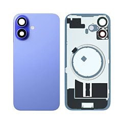 BACK GLASS ULTRAMARINE WITH IRON PLATE MAGSAFE MAGNETIC METAL RING FOR IPHONE 16