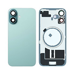 BACK GLASS TEAL WITH IRON PLATE MAGSAFE MAGNETIC METAL RING FOR IPHONE 16