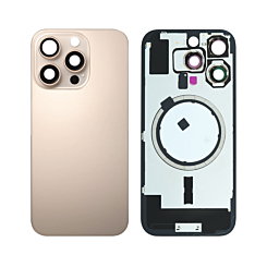 BACK GLASS DESERT WITH IRON PLATE MAGSAFE MAGNETIC METAL RING FOR IPHONE 16 PRO