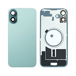 BACK GLASS TEAL WITH IRON PLATE MAGSAFE MAGNETIC METAL RING FOR IPHONE 16 PLUS (ONE PIECE BEST AFTERMARKET)
