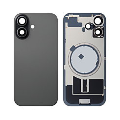 BACK GLASS BLACK WITH IRON PLATE MAGSAFE MAGNETIC METAL RING FOR IPHONE 17
