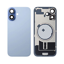 BACK GLASS MIST BLUE WITH IRON PLATE MAGSAFE MAGNETIC METAL RING FOR IPHONE 17