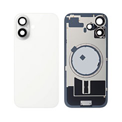 BACK GLASS WHITE WITH IRON PLATE MAGSAFE MAGNETIC METAL RING FOR IPHONE 17