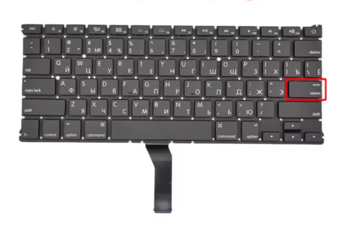 US RUSSIAN KEYBOARD FOR MACBOOK AIR A1369 A1466 (2011-2017)