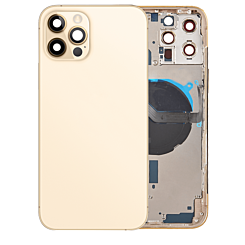 BACK HOUSING GOLD FOR IPHONE 12 PRO MAX (METAL BUTTONS PRE INSTALLED)