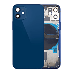 BACK HOUSING BLUE FOR IPHONE 12 MINI (METAL BUTTONS PRE INSTALLED)