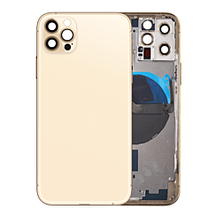 BACK HOUSING GOLD FOR IPHONE 12 PRO (METAL BUTTONS PRE INSTALLED)