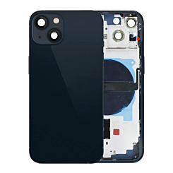 BACK HOUSING BLACK FOR IPHONE 13 (METAL BUTTONS PRE INSTALLED)
