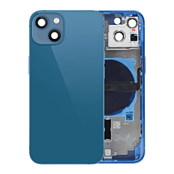 BACK HOUSING BLUE FOR IPHONE 13 (METAL BUTTONS PRE INSTALLED)