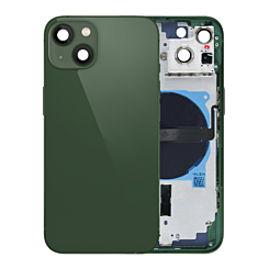 BACK HOUSING GREEN FOR IPHONE 13 (METAL BUTTONS PRE INSTALLED)