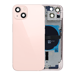 BACK HOUSING PINK FOR IPHONE 13 (METAL BUTTONS PRE INSTALLED)