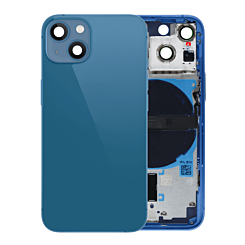 BACK HOUSING FOR IPHONE 13 MINI BLUE (METAL BUTTONS PRE INSTALLED)