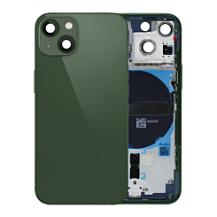 BACK HOUSING FOR IPHONE 13 MINI GREEN (METAL BUTTONS PRE INSTALLED)
