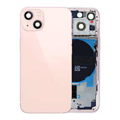 BACK HOUSING FOR IPHONE 13 MINI PINK (METAL BUTTONS PRE INSTALLED)