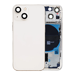BACK HOUSING FOR IPHONE 13 MINI SILVER (METAL BUTTONS PRE INSTALLED)