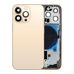 BACK HOUSING GOLD FOR IPHONE 13 PRO (METAL BUTTONS PRE INSTALLED)