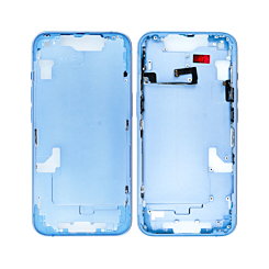 MIDDLE FRAME HOUSING FOR IPHONE 14 BLUE (METAL BUTTONS PRE INSTALLED)