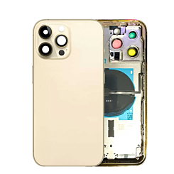 HOUSING FOR IPHONE 14 PRO MAX GOLD (METAL BUTTONS PRE INSTALLED)