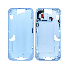 MIDDLE FRAME HOUSING BLUE FOR IPHONE 15 PLUS (METAL BUTTONS PRE INSTALLED)
