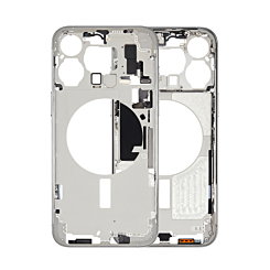 MIDDLE FRAME HOUSING WHITE FOR IPHONE 15 PRO MAX (METAL BUTTONS PRE INSTALLED)