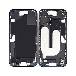 MIDDLE FRAME HOUSING BLACK FOR IPHONE 16 PLUS (METAL BUTTONS PRE INSTALLED)
