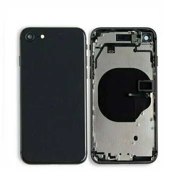 BACK HOUSING BLACK FOR IPHONE SE 2022 (SE3) (WITH METAL BUTTONS INSTALLED)