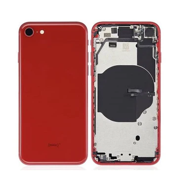 BACK HOUSING RED FOR IPHONE SE 2022 (SE3) (WITH METAL BUTTONS INSTALLED)