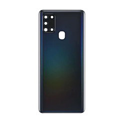 BACK GLASS COVER BLACK FOR SAMSUNG A21S