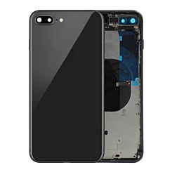 BACK HOUSING BLACK FOR IPHONE 8 PLUS (WITHOUT PARTS)
