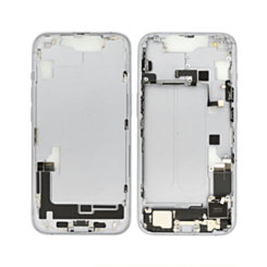 MIDDLE FRAME HOUSING FOR IPHONE 14 WHITE (METAL BUTTONS PRE INSTALLED)