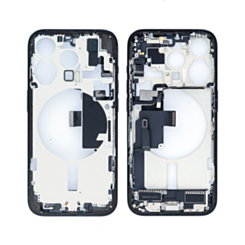 MIDDLE FRAME HOUSING BLACK FOR IPHONE 15 PRO (METAL BUTTONS PRE INSTALLED)