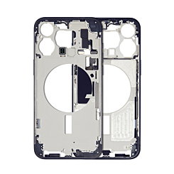 MIDDLE FRAME HOUSING BLUE FOR IPHONE 15 PRO MAX (METAL BUTTONS PRE INSTALLED)